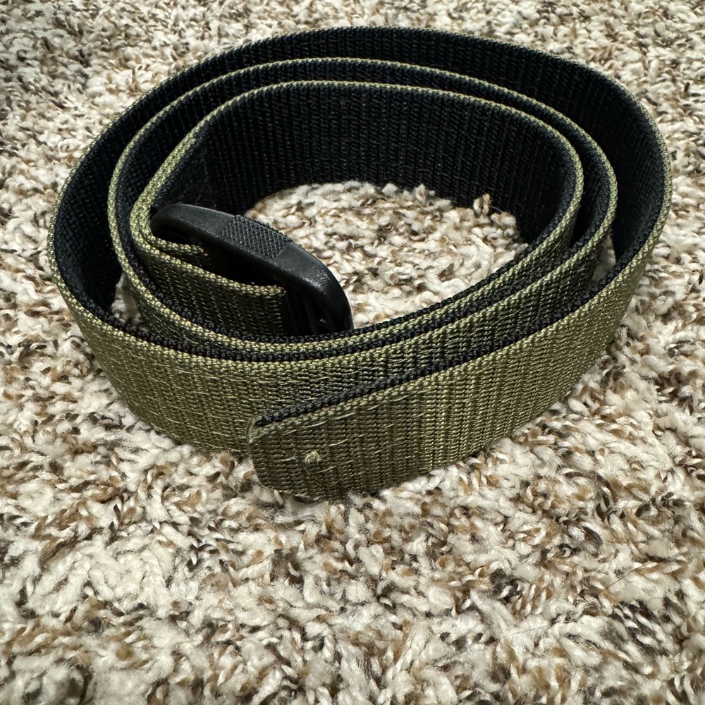 5.11 Tactical Olive Green and Black Duty Web Belt with Quick-Release Buckle